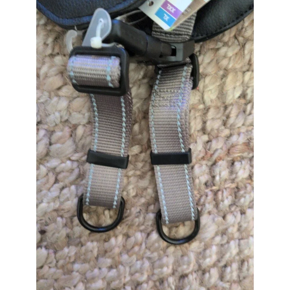 Good2Go Padded Soft Stepin Dog Harness, Size XL/ XXL Gray Quick Fit Secure Clip